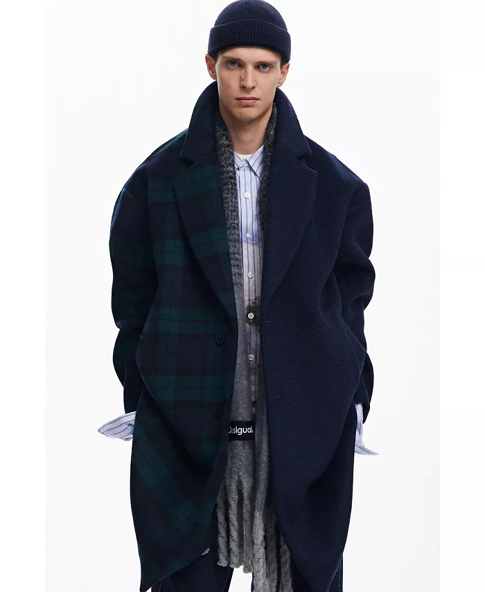 

Мужское комбинированное пальто Desigual, синий