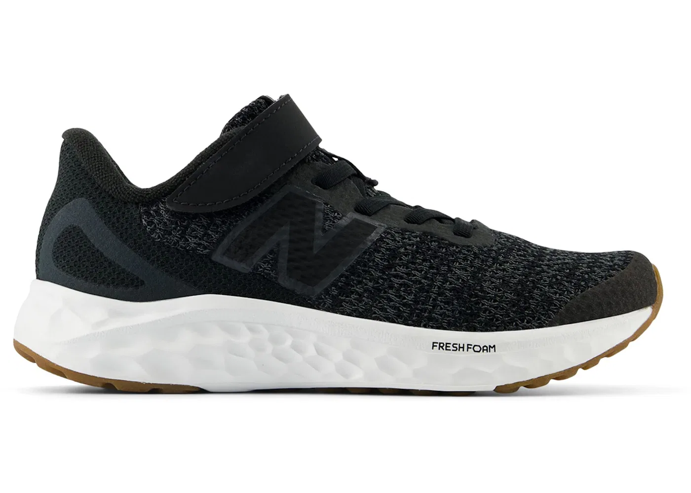 Детские кроссовки с шнурками-эластичными Fresh Foam Arishi v4 New Balance, Black Phantom