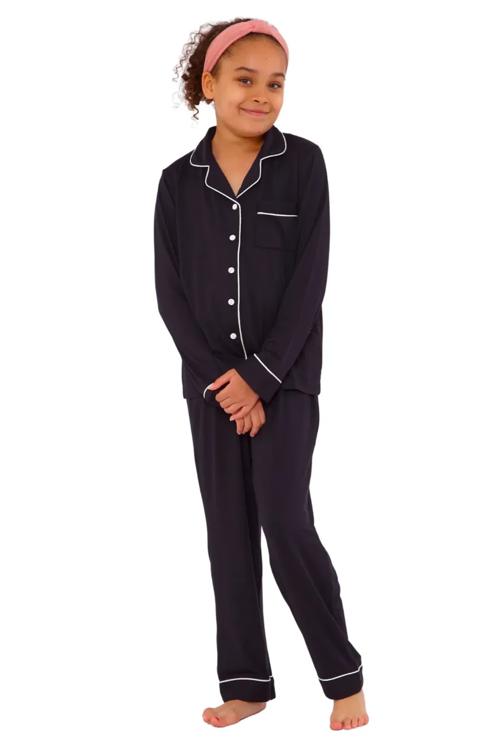 Пижама мягкая на ощупь с кантом Cozy N Dozy, Black