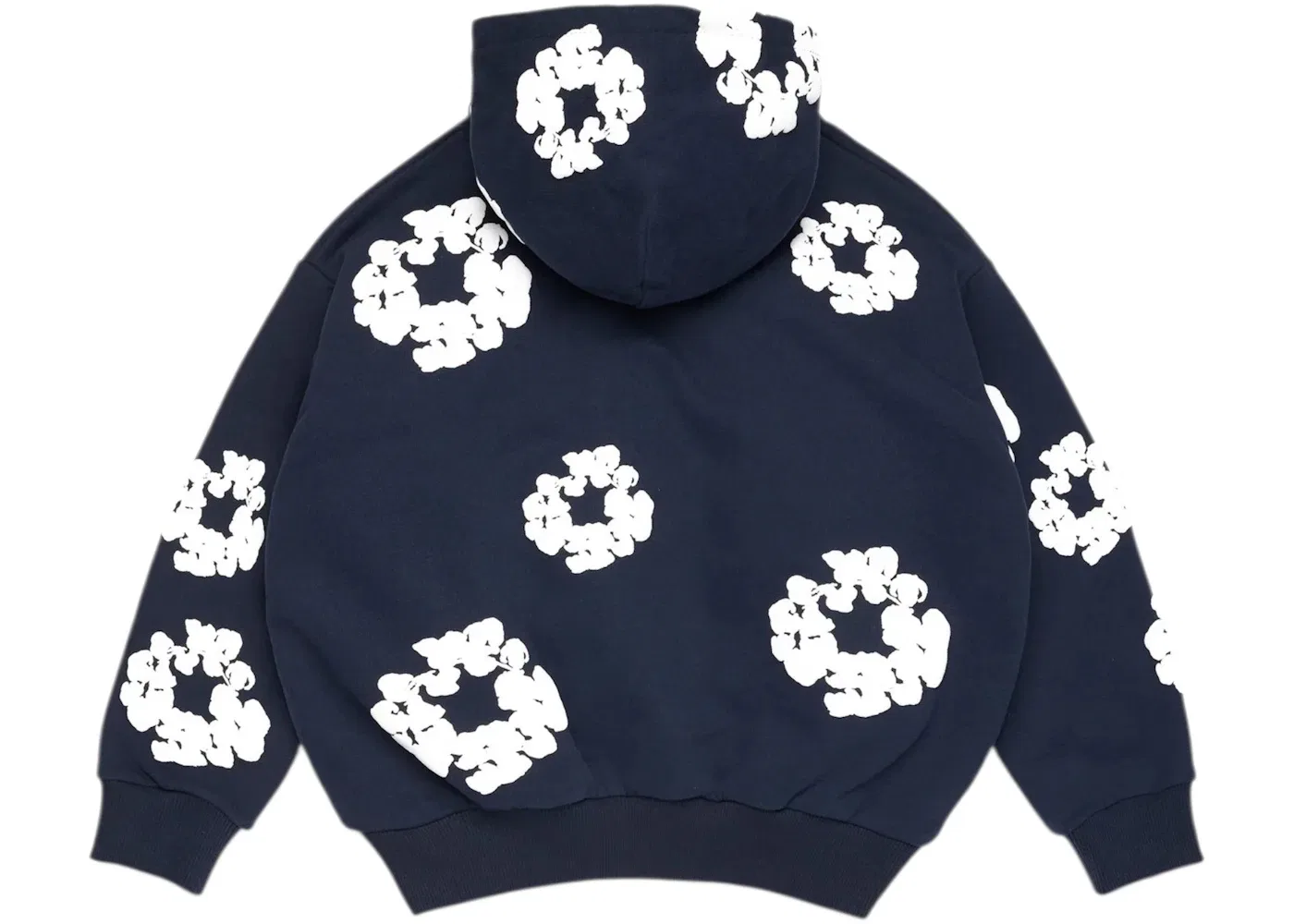 Детская худи с принтом Cotton Wreath Denim Tears, Navy — фото 2