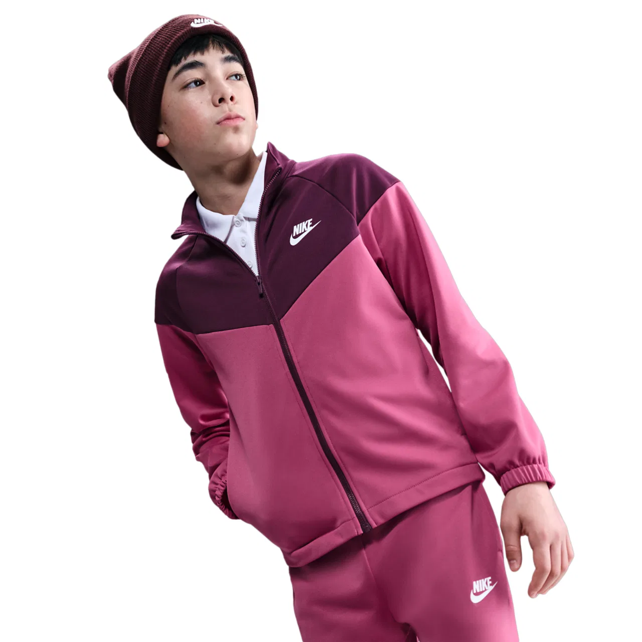 Детский спортивный костюм Dri-FIT Full-Zip Nike, розовый/красный — фото 3