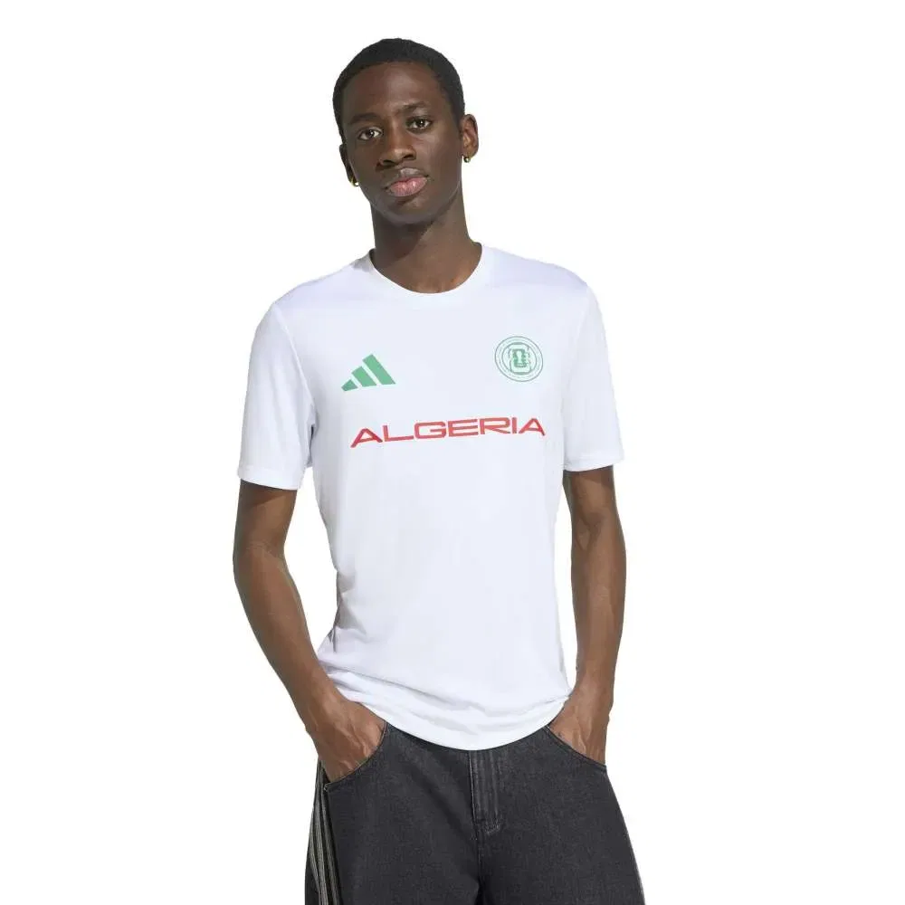 Мужская футболка с принтом FIFA World Cup 26 Algeria Jersey Adidas, White