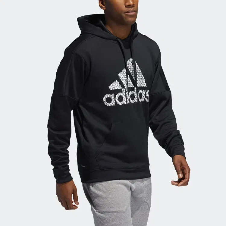 Пуловер тренировочный мужской Adidas, черный — фото 2
