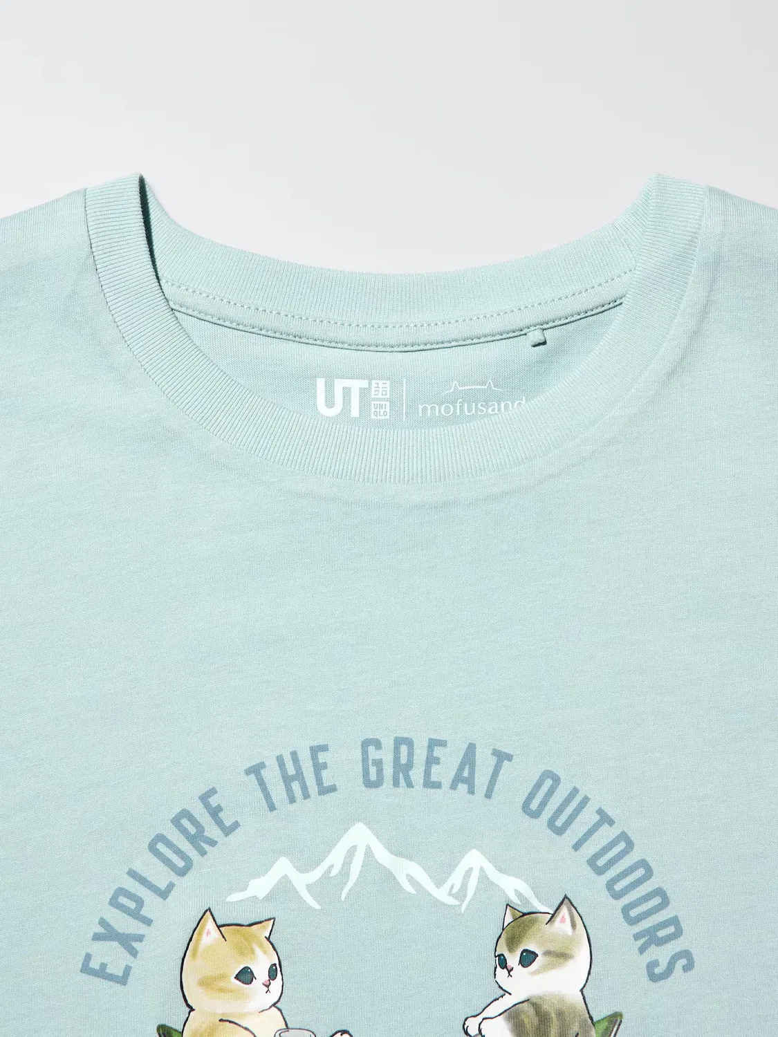 Футболка Uniqlo, для девочек, с графическим принтом, зеленый — фото 4
