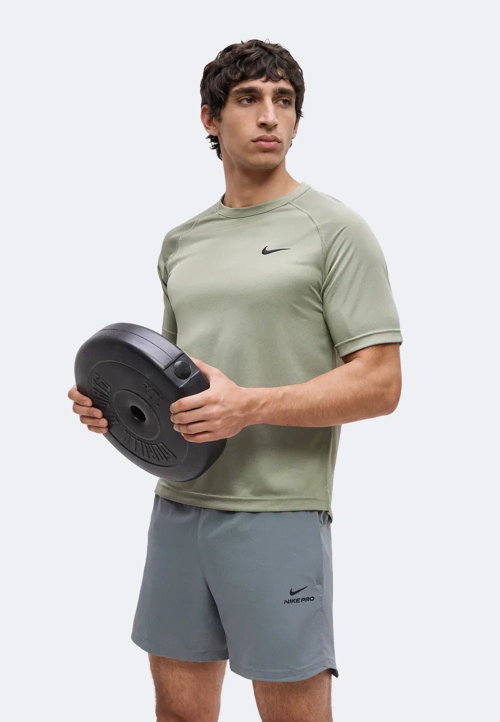 Flex - спортивная футболка Nike Performance, Light Army/Black — фото 4