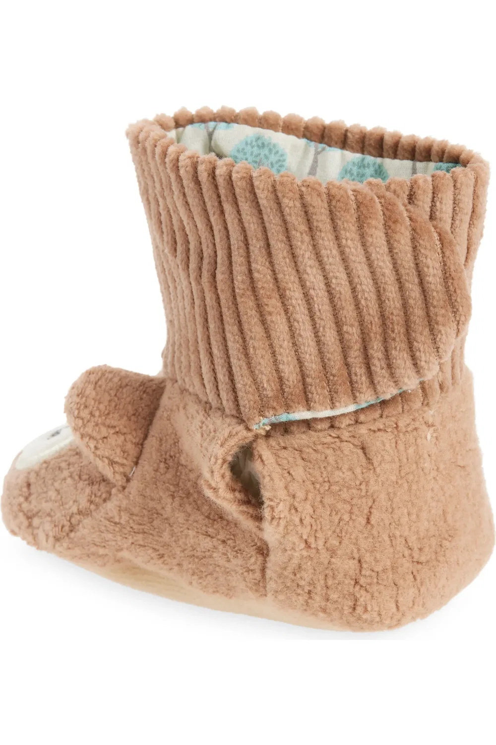 Детские пинетки с вышивкой Organic Cotton Booties Apple Park, коричневый — фото 2
