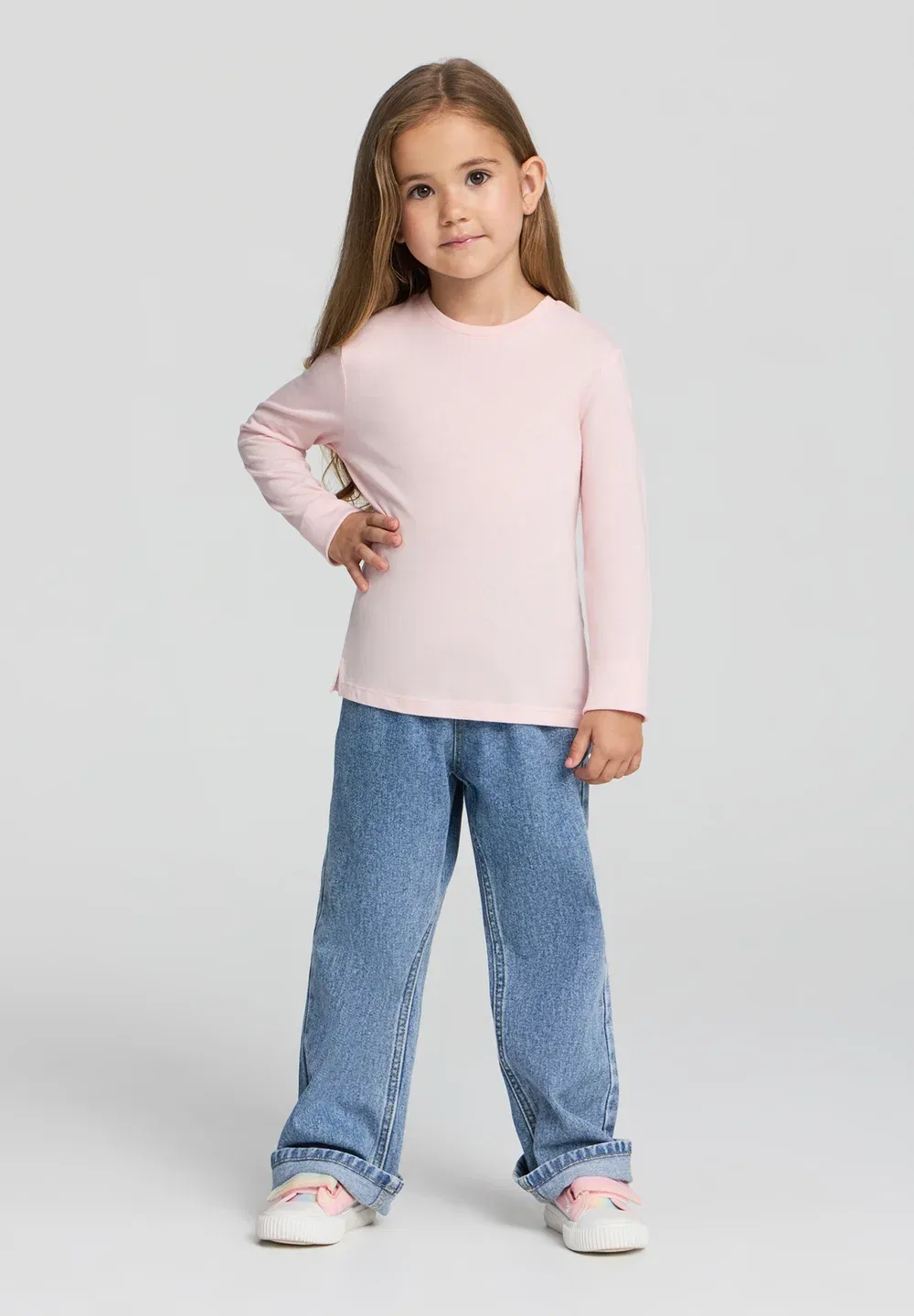 Комплект 3 - футболка с длинными рукавами Terranova, 1X White, 1X Pink, 1X Black