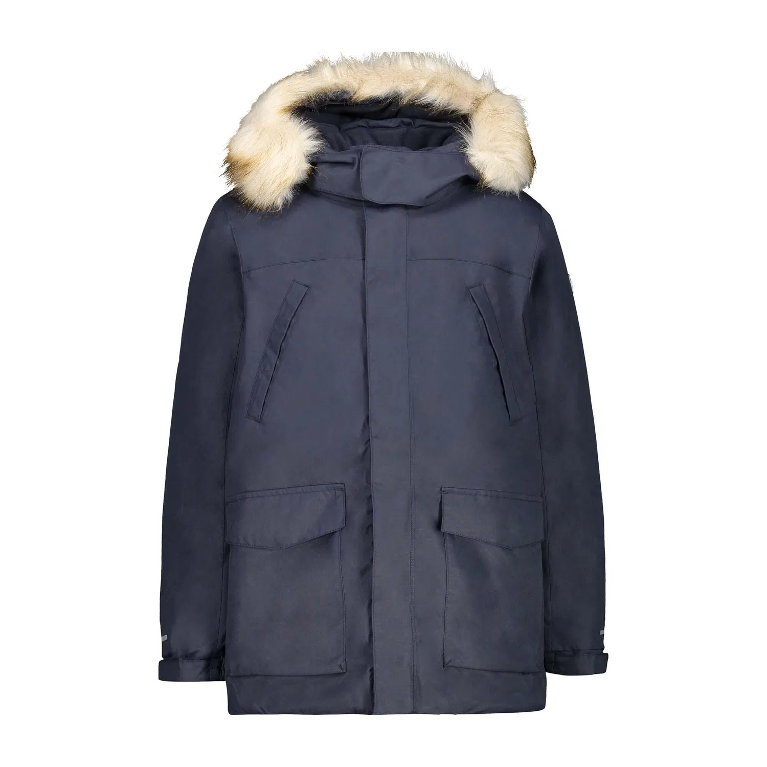 Детская парка для мальчиков с капюшоном BOY LONG JACKET SNAPS HOOD Cmp, Dunkelblau