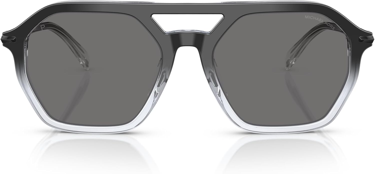 

Michael Kors мужские солнцезащитные очки авиаторы Mk2251u Jackson Hole Universal Fit, Black Clear Gradient/Dark Grey Solid Polarized
