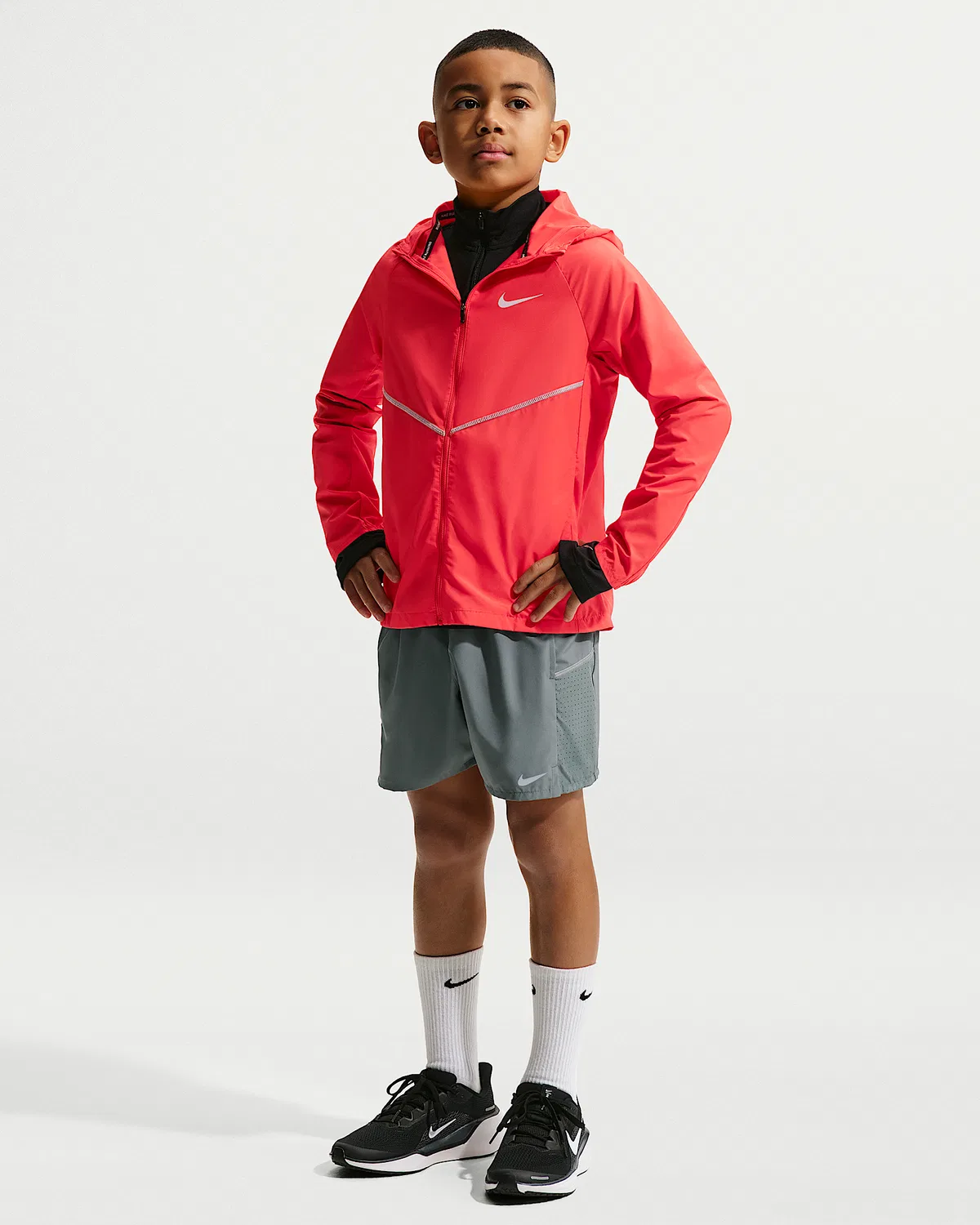 Детские тренировочные шорты Nike Miler Dri-FIT, Smoke Grey/Smoke Grey