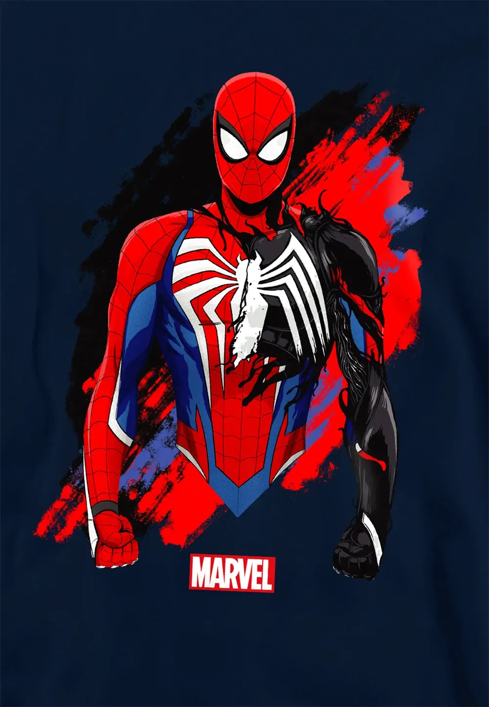 Детская худи Marvel Spiderman Symbiote, темно-синий — фото 2