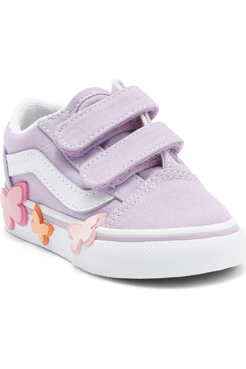 Кроссовки детские на липучках Old Skool V Vans, Soft Orchid