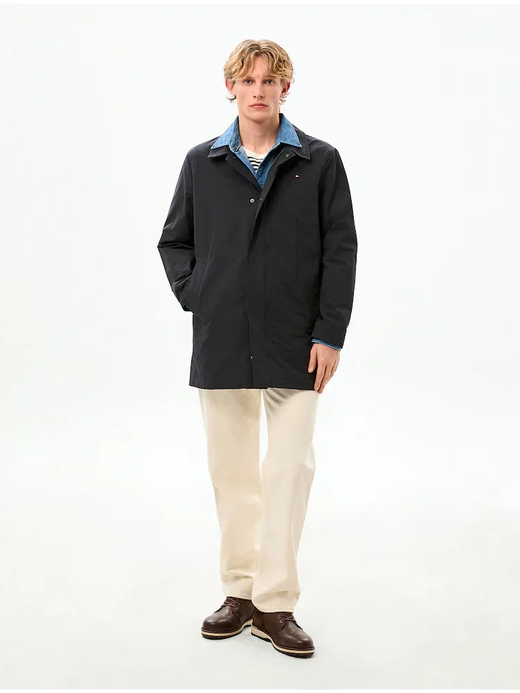 Пальто хлопковое карамельное TOMMY HILFIGER, Navy — фото 2