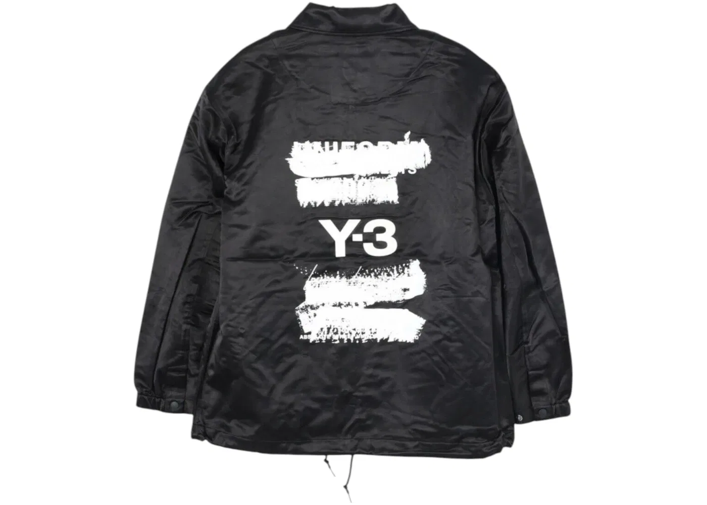 Мужская куртка из смесовой ткани с графическим принтом Adidas x Y-3 Nylon Cotton Blend Graphic Coach Jacket, Black