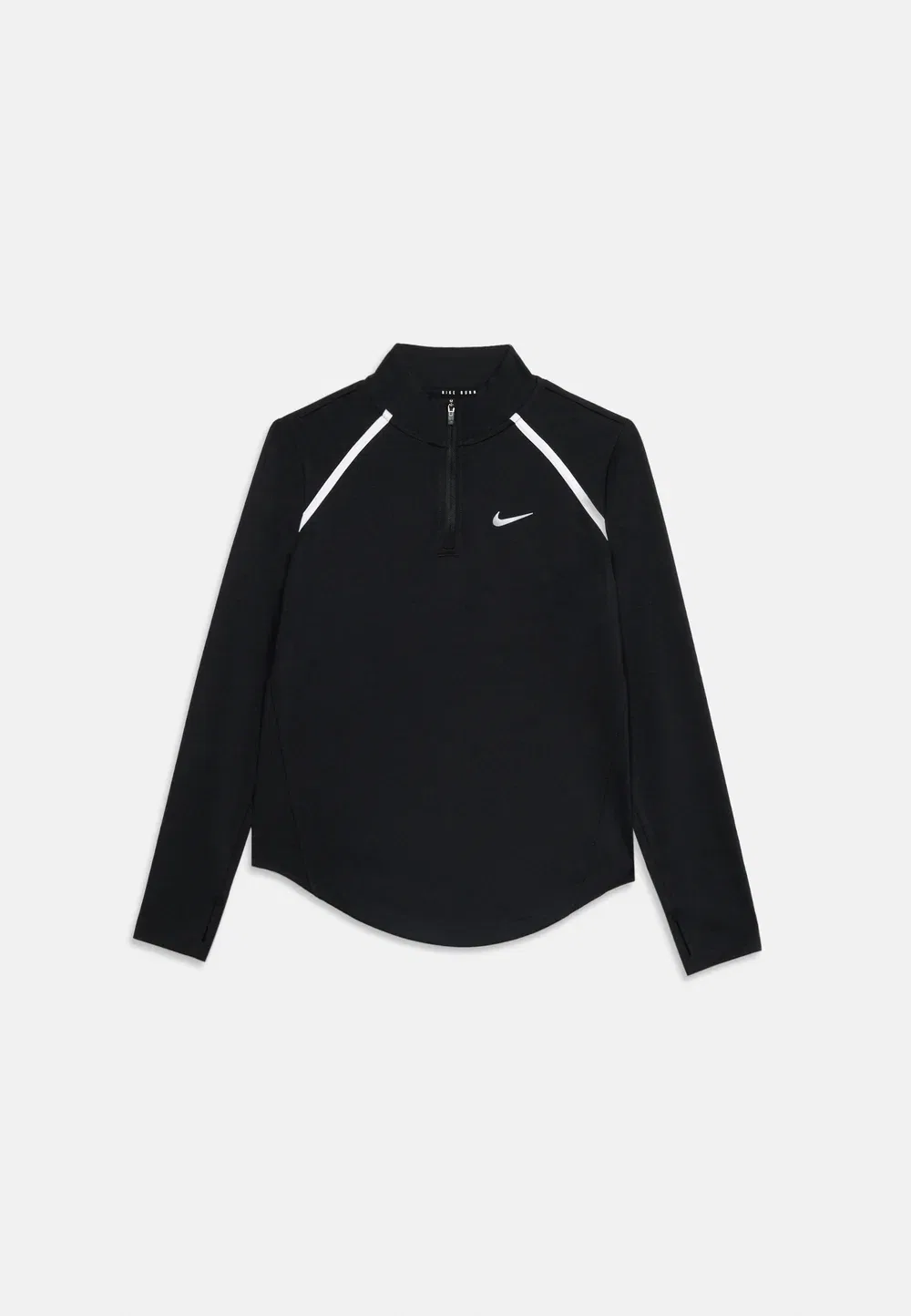 Футболка Tempo унисекс с длинными рукавами Nike Performance, Black/White/Reflective Silver-Coloured