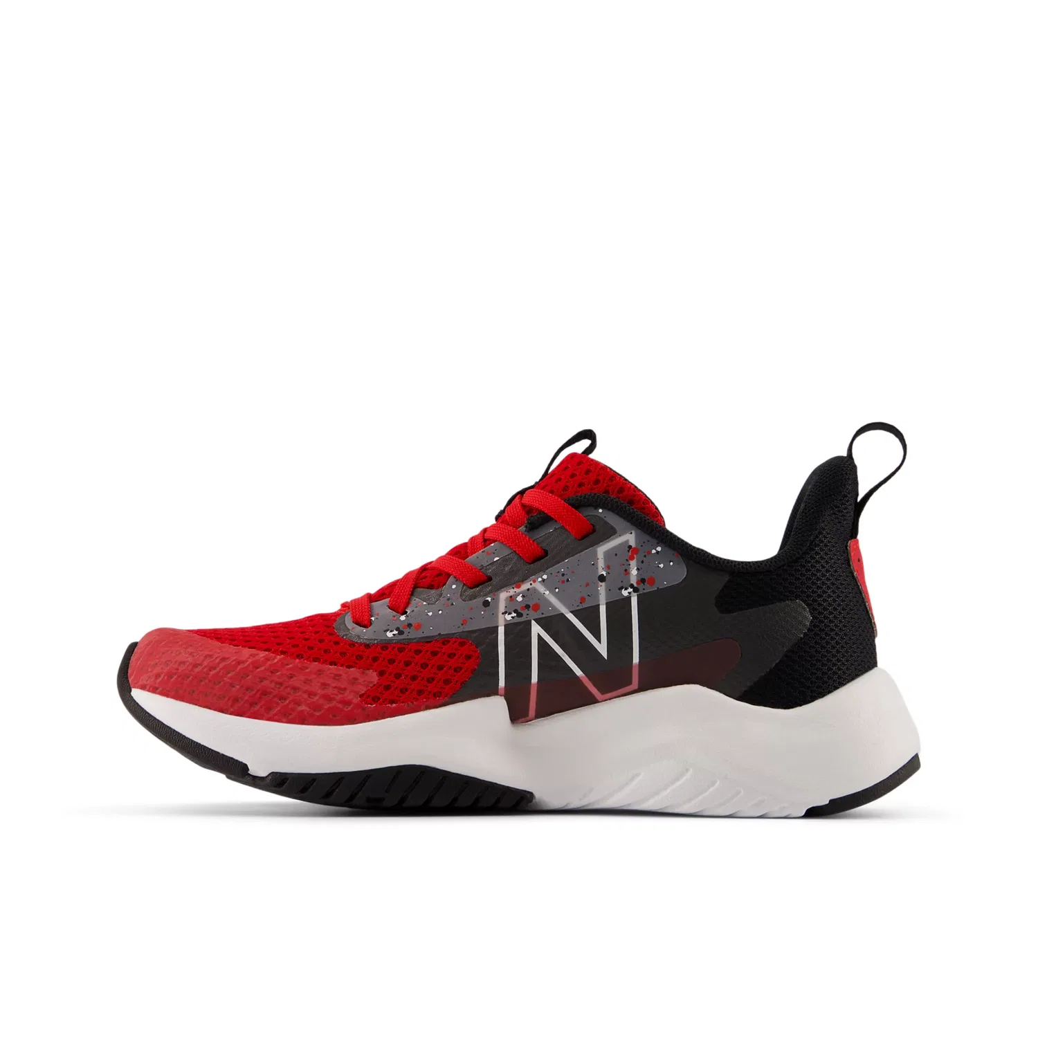 Детские кроссовки с дышащей сеткой Rave Run v2 New Balance, Team Red With Black And Black Cement — фото 3
