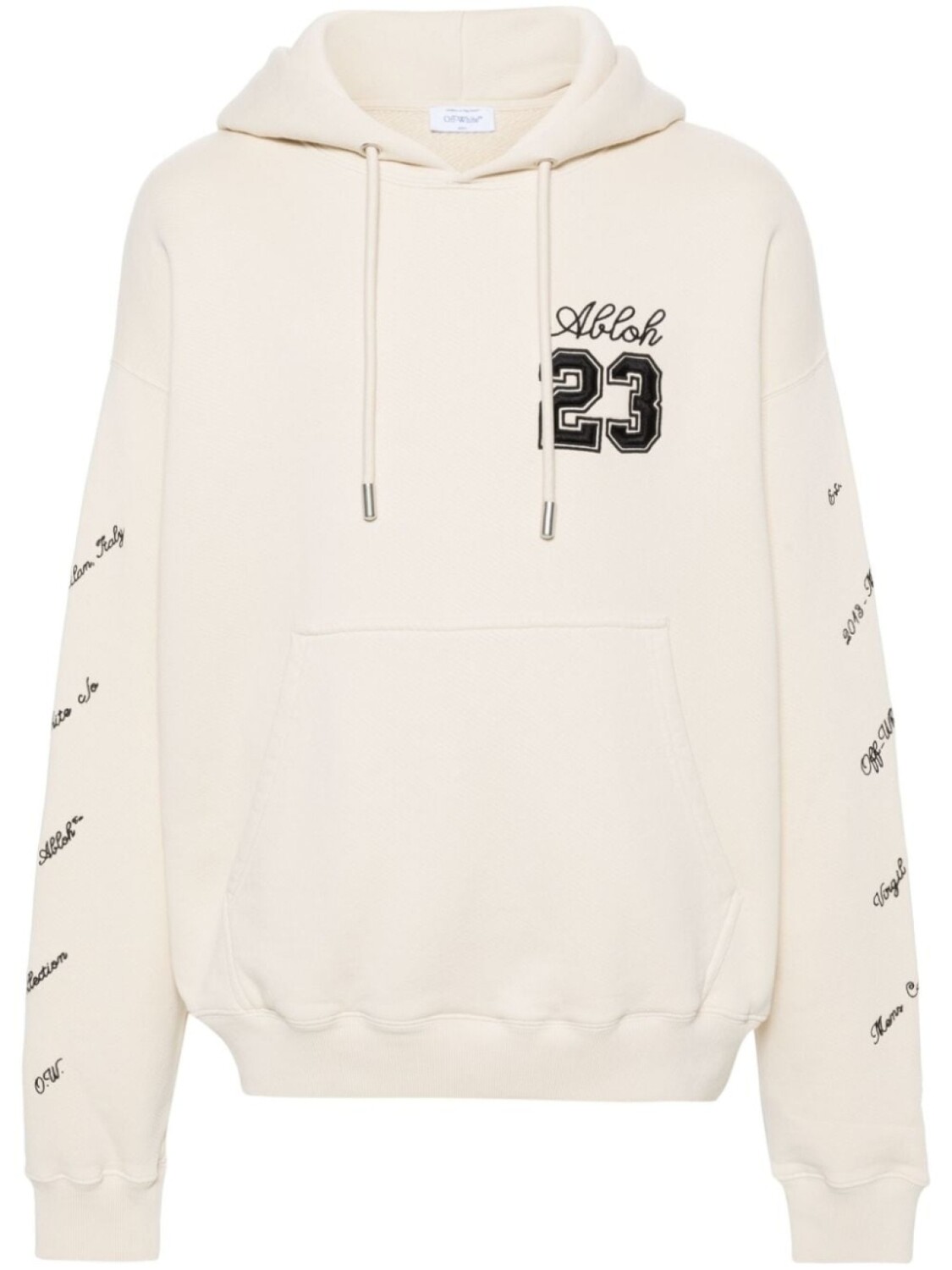 

Off-White худи с вышитым логотипом, нейтральный цвет