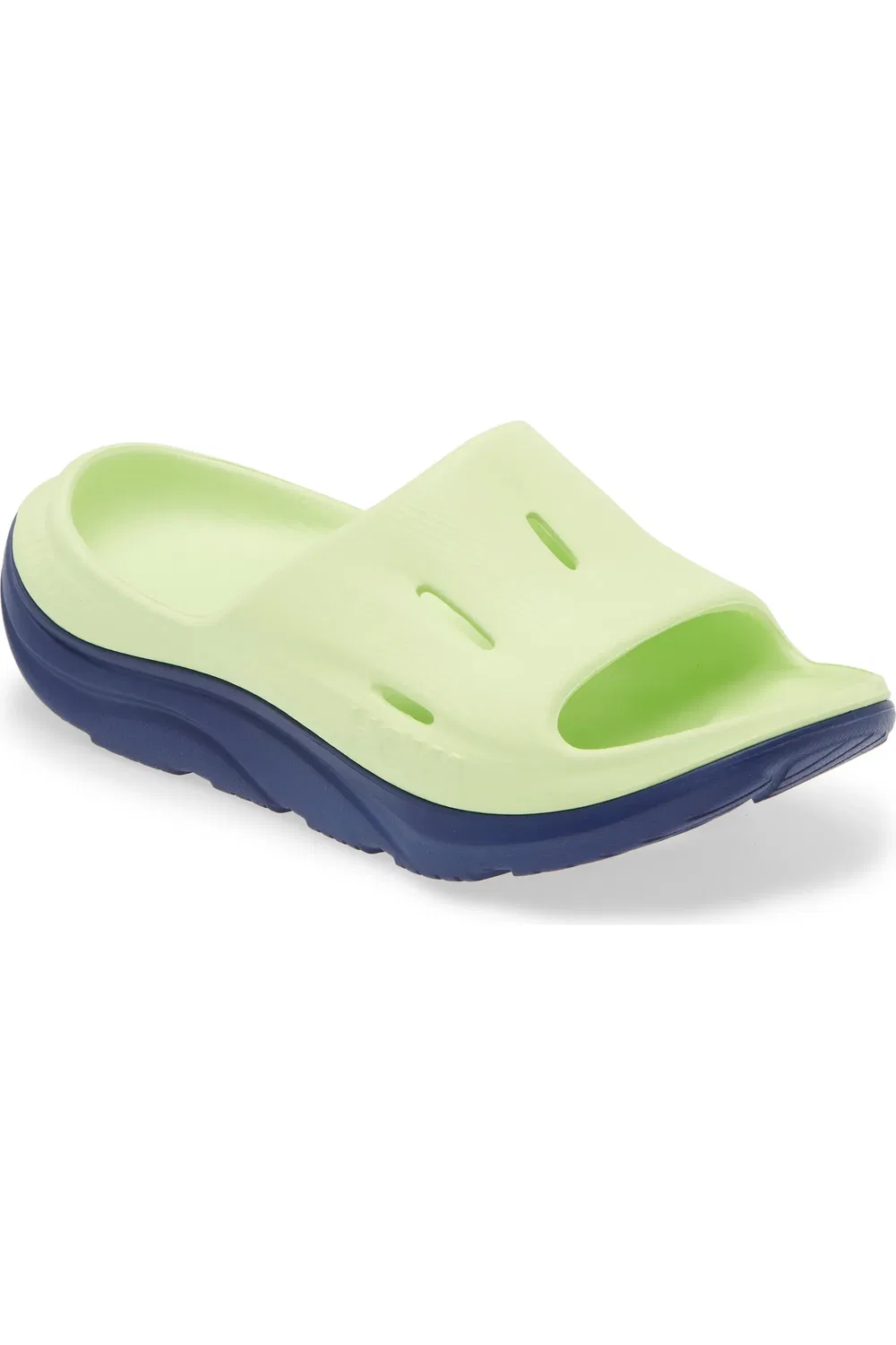 Детские сандалии слайды с облачной амортизацией Ora Recovery HOKA, Lettuce/Bellwether Blue