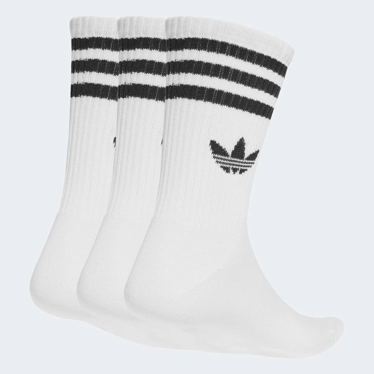 Мужские спортивные носки с тремя полосками Adidas Originals, White/White/White — фото 2