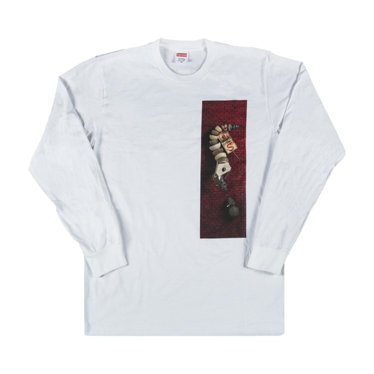 

Футболка Supreme Mike Hill Snaketrap Long-Sleeve T-Shirt 'White', белый