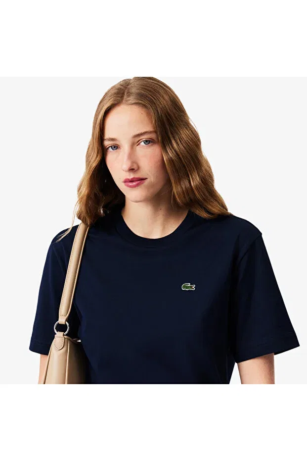 Футболка Lacoste Navy Blue свободного кроя, 100% хлопок — фото 2