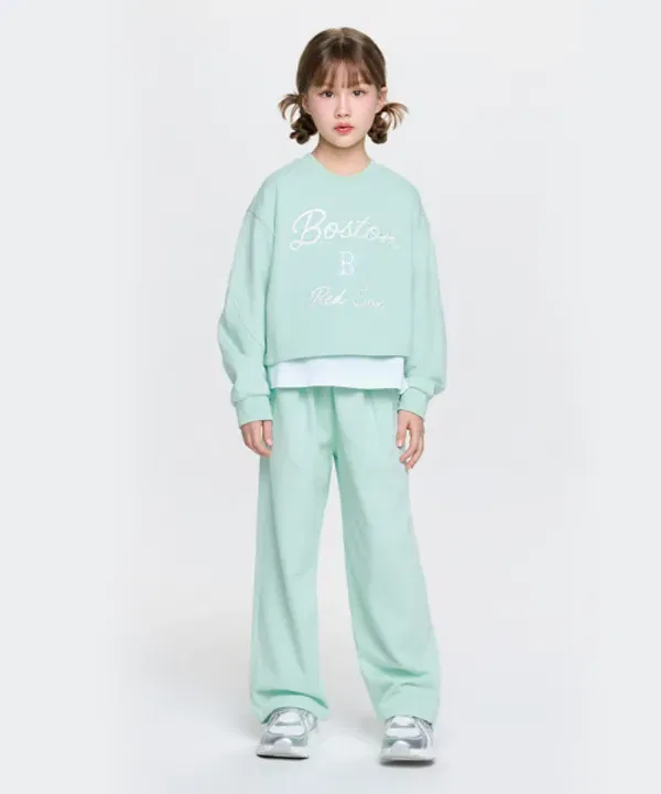 Спортивный комплект из футболки и свитшота, Sportive Athleisure, Mlb Kids, мятный — фото 4