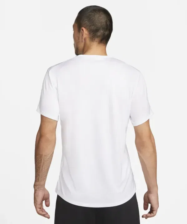 Беговая майка с коротким рукавом Dri-FIT UV Nike, белый — фото 2