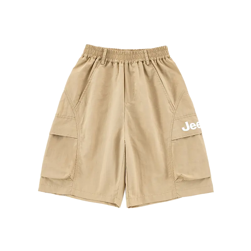 

Короткая тонкая футболка для школьников Jeep, хаки