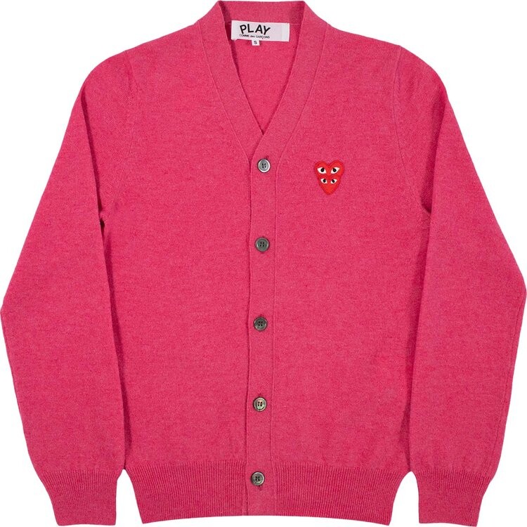 Кардиган Comme des Garçons PLAY Heart Logo Cardigan 'Pink', розовый — фото 2