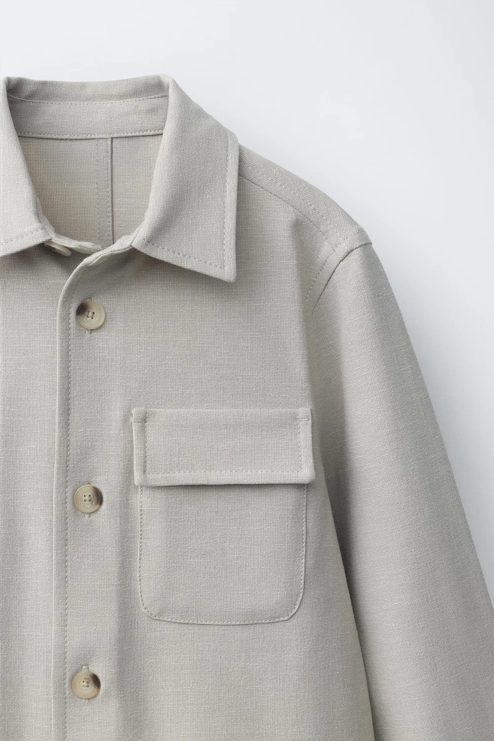 УДОБНАЯ РУБАШКА ZARA, Light Beige — фото 3