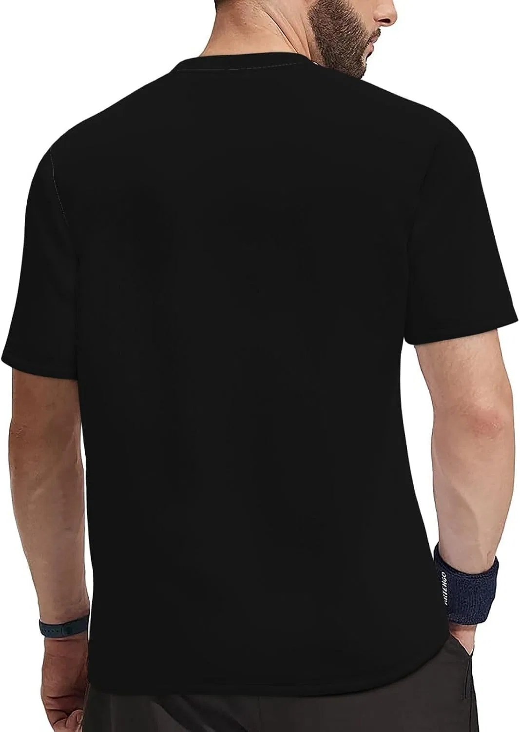 Мужская футболка с сетчатой тканью Crew Neck Tee, Black — фото 4