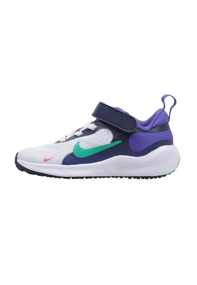 Детские кроссовки с эластичными шнурками Revolution 7 NIKE, White Stadium Green Persian Violet