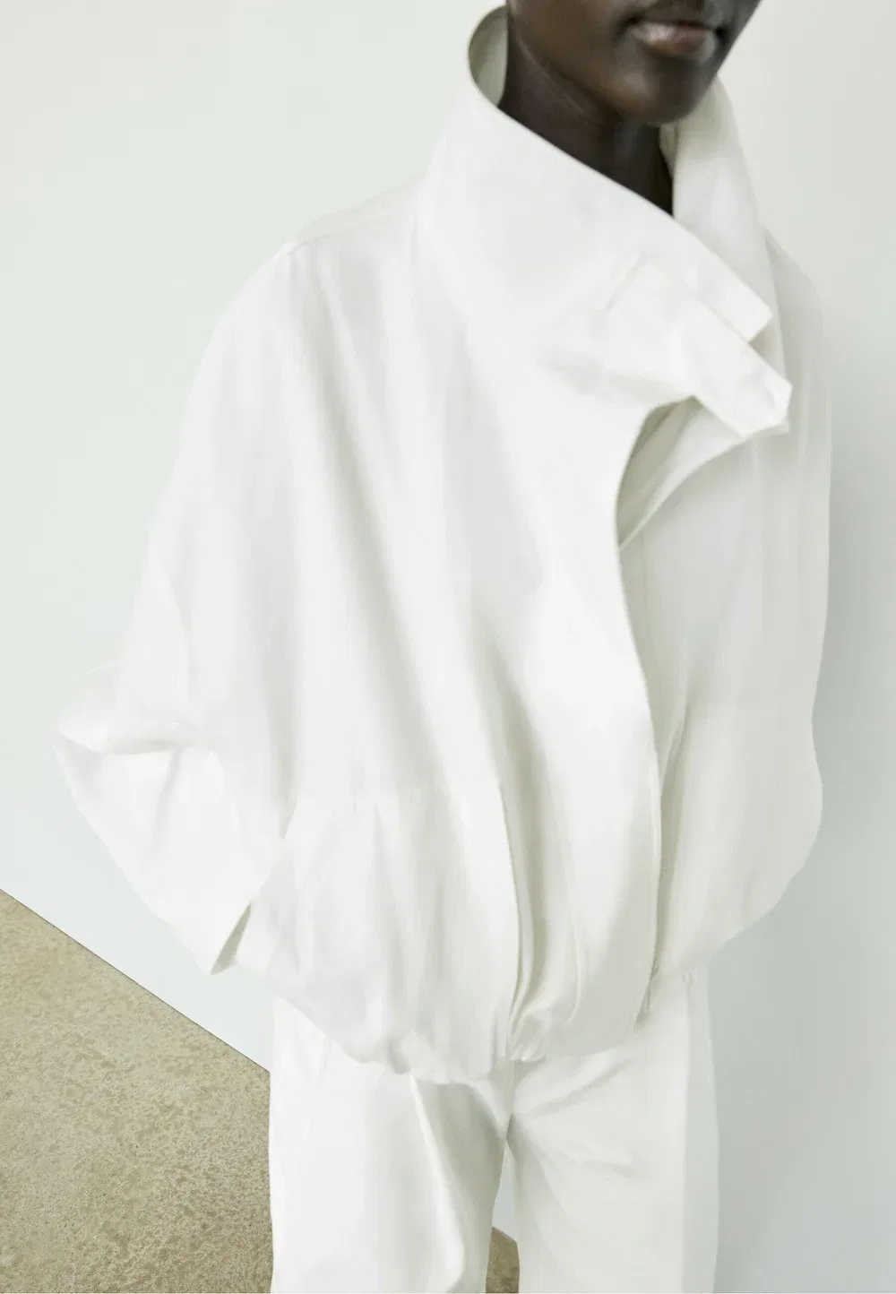 Куртка-Бомбер Massimo Dutti, White — фото 3