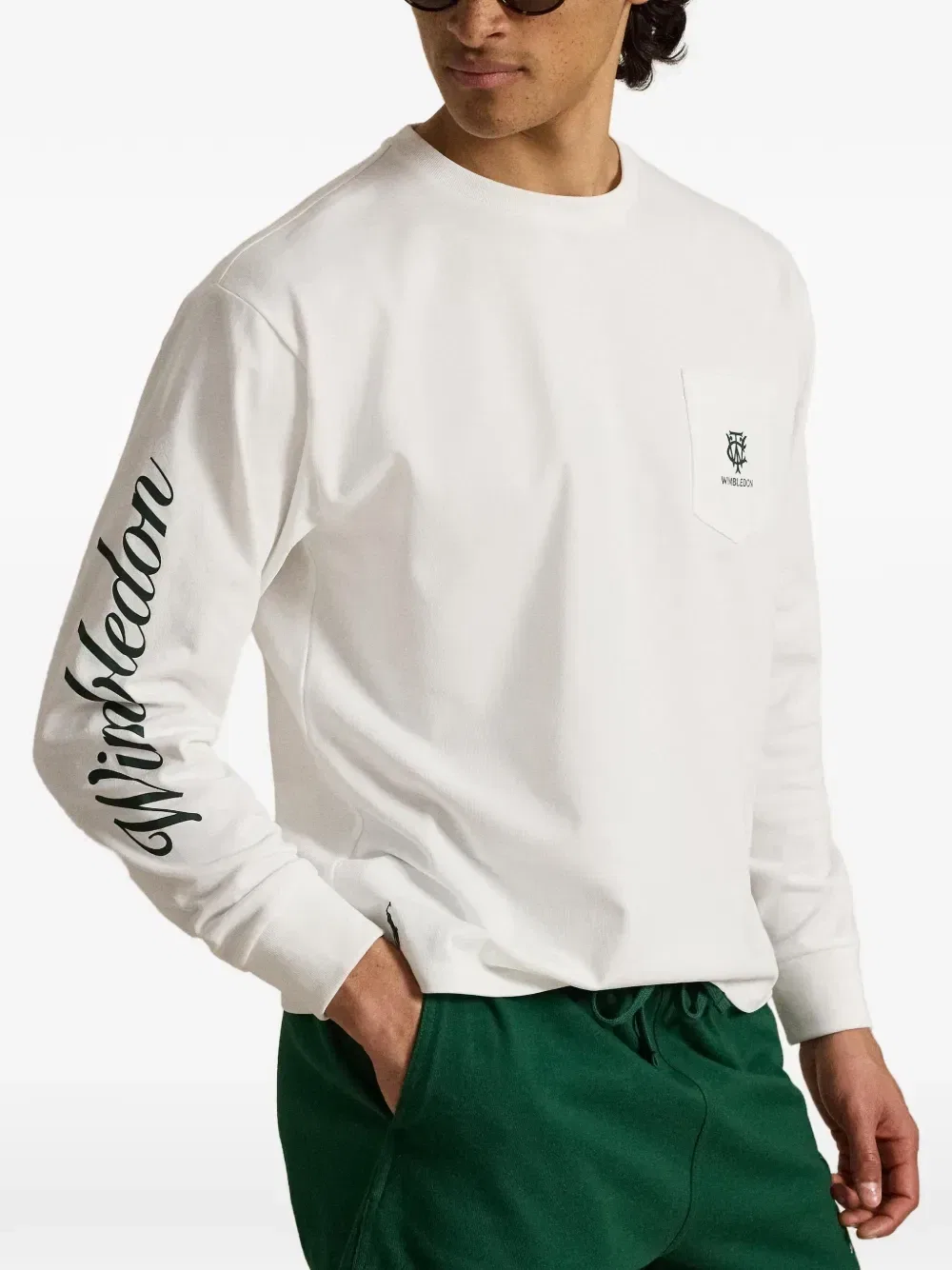 Толстовка Wimbledon с карманом Polo Ralph Lauren, белый — фото 3