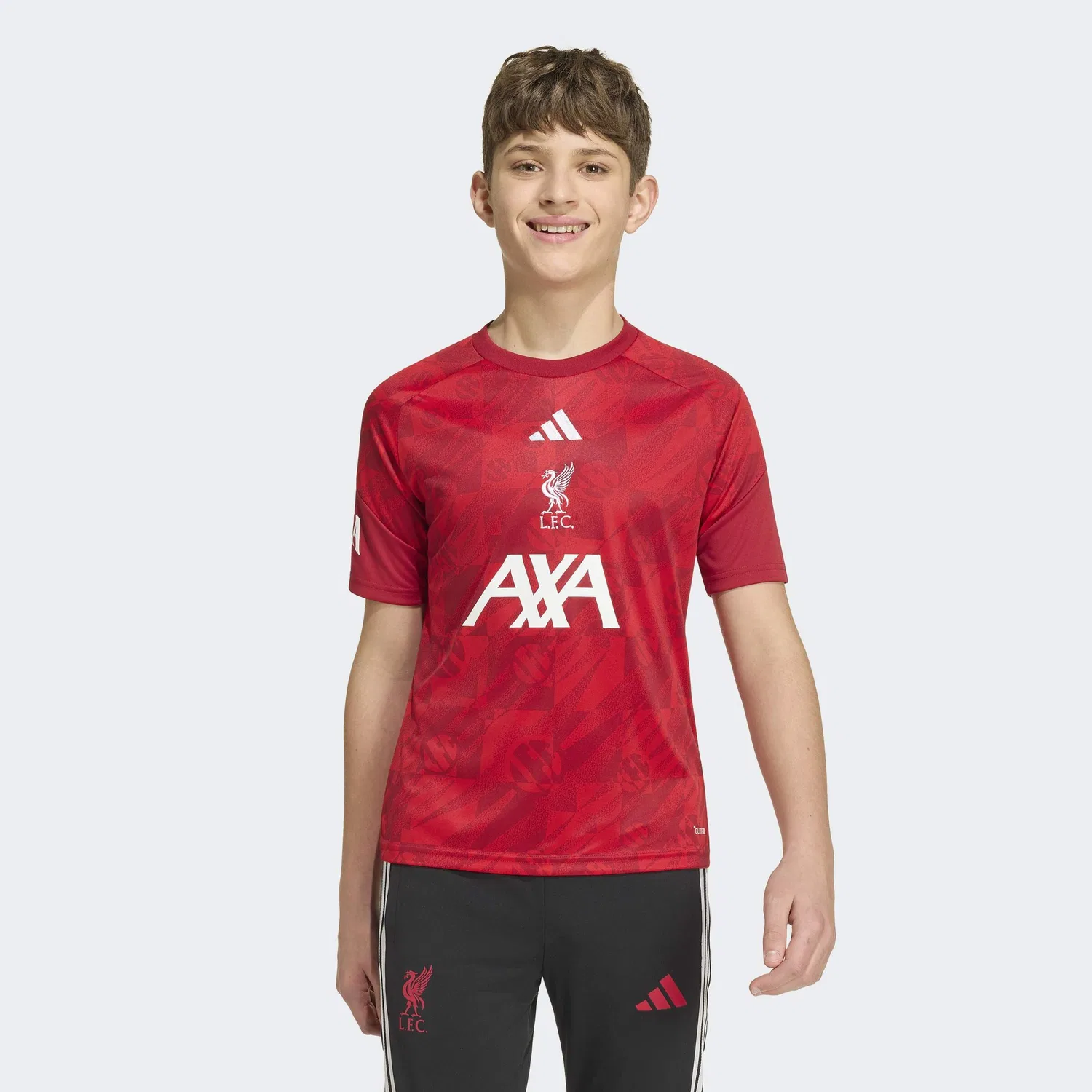 Футболка Adidas Performance Shirt FC Liverpool 26/27 красного и темно-красного цвета — фото 3