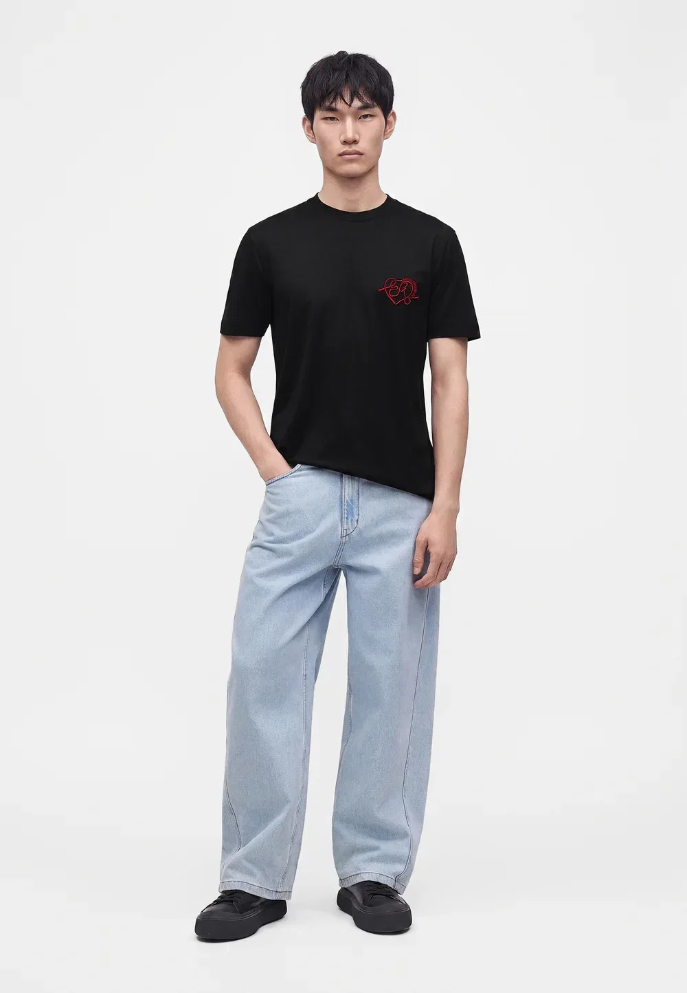 Простая футболка Emporio Armani, Black — фото 2