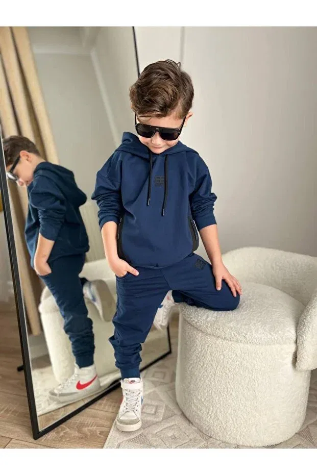 Детский комплект для мальчиков хлопковый Lav Mer Kids, Navy Blue
