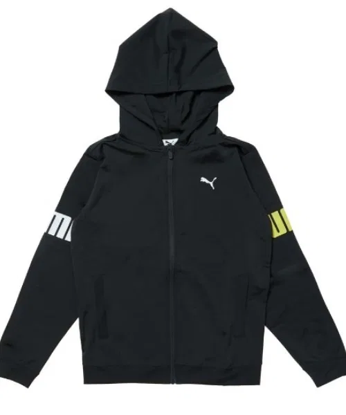 Детская худи-куртка с длинным рукавомPUMA ESS ELEVATED, Black