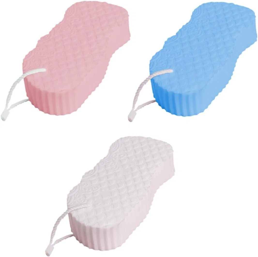 Мочалка для ванны PVA, 3 шт, SOIMISS, 13x6.5x3 см, Розовый, Голубой, Белый