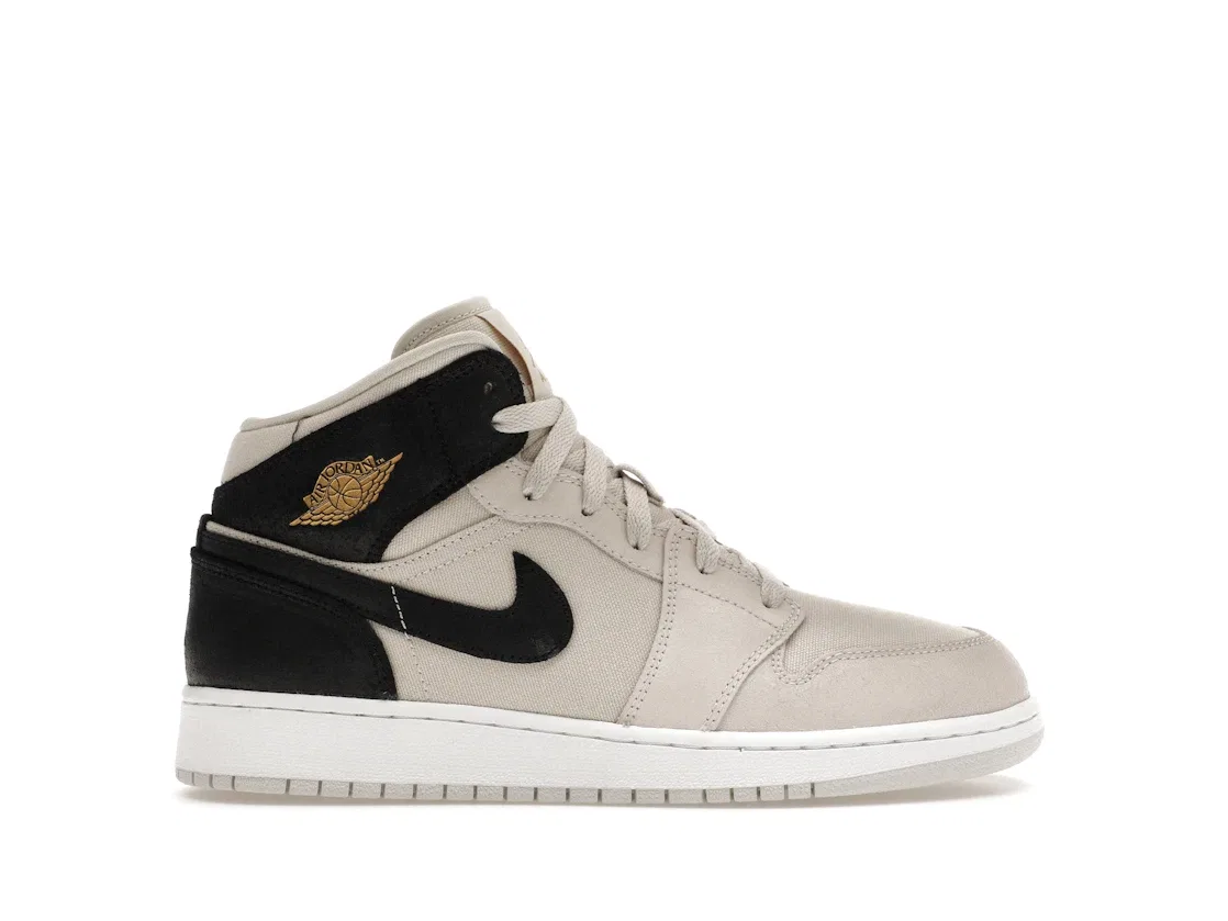 Детские кроссовки Lifestyle Jordan 1 Mid, Light Bone/Metallic Gold-Black