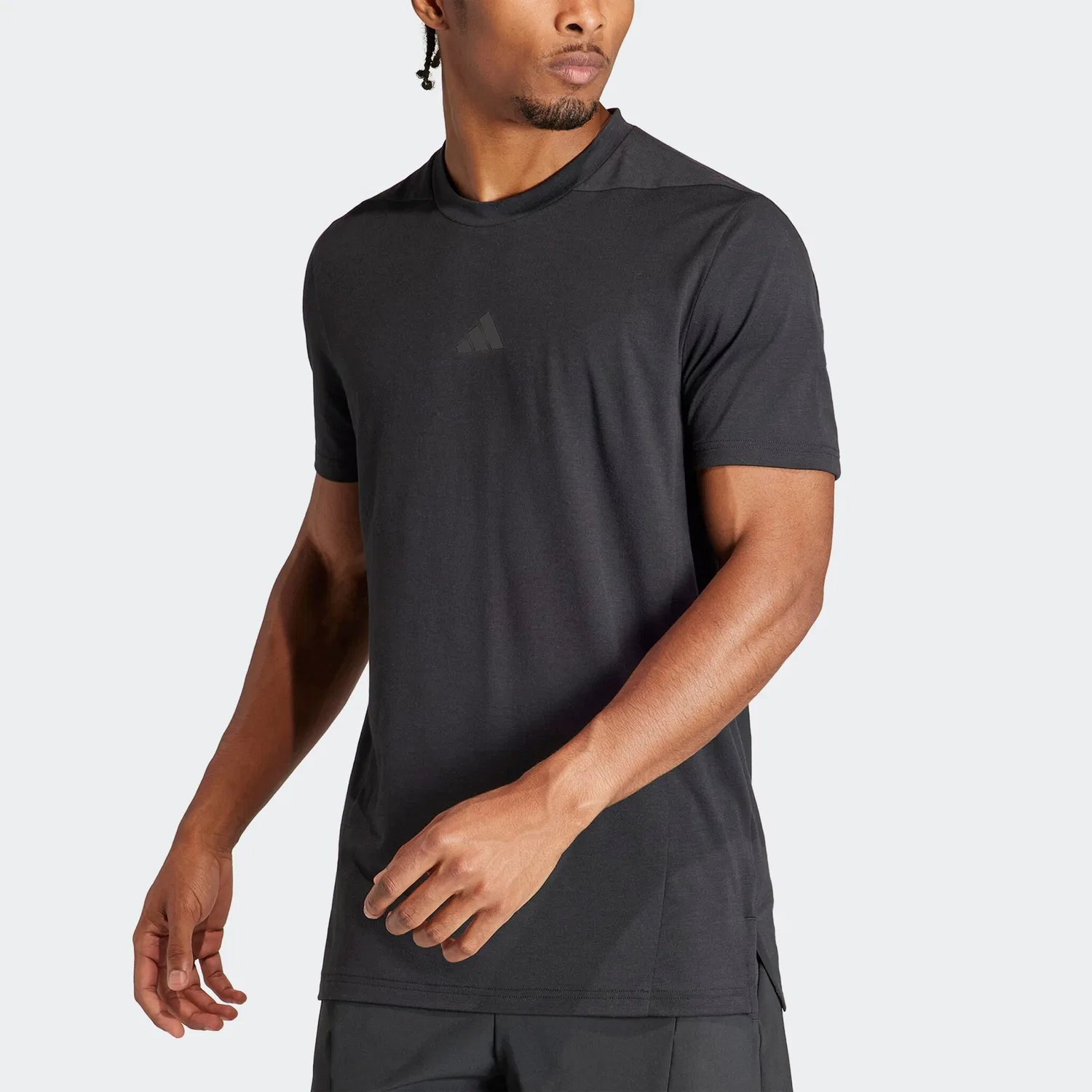 Мужская футболка с круглым вырезом AEROREADY Adidas Performance, Black — фото 4