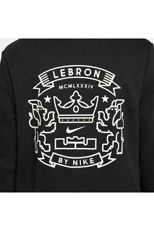Детское худи для девочек с принтом Lebron James NBA Nike, Black — фото 3
