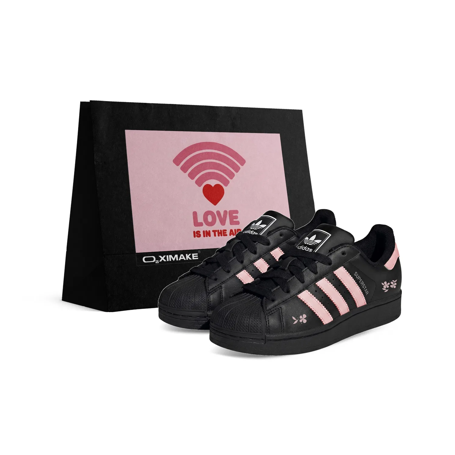 Кроссовки для скейтбординга Superstar 2, Adidas Originals, Black Pink