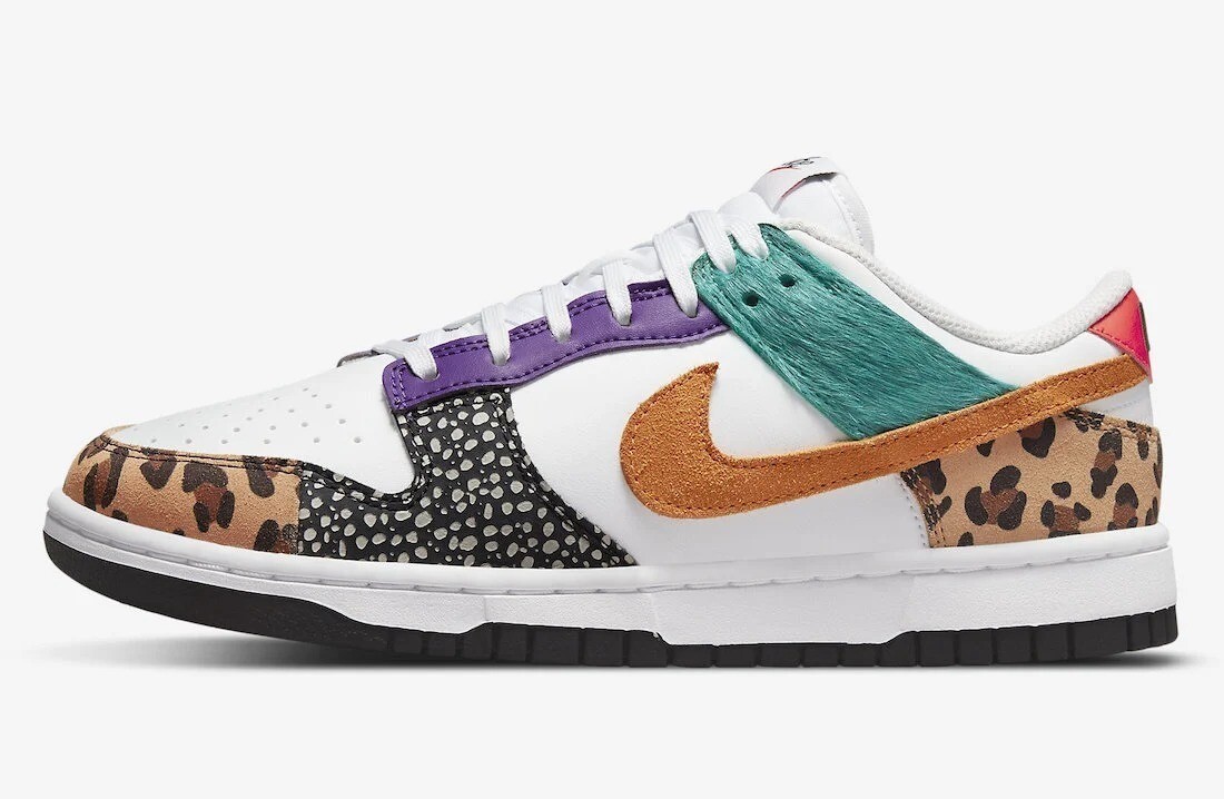 Кроссовки Nike Wmns Dunk Low SE 'Safari Mix', мультиколор
