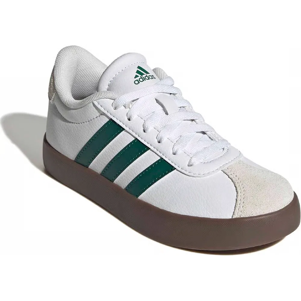 Детские кроссовки VL Court 3.0 Adidas, White/Green/Tan