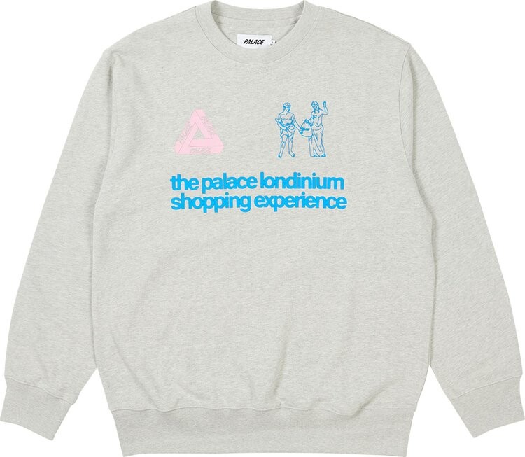 

Толстовка Palace Shopping Experience Crew 'Grey Marl', серый