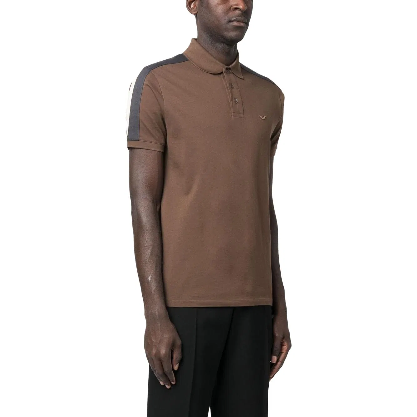 Поло мужское Umber Polo Collar, Emporio Armani, Umber — фото 4