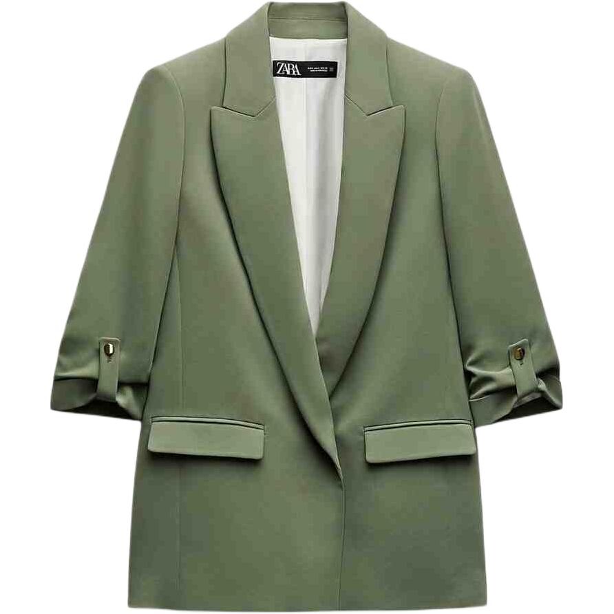 

Деловой пиджак женский хаки Zara