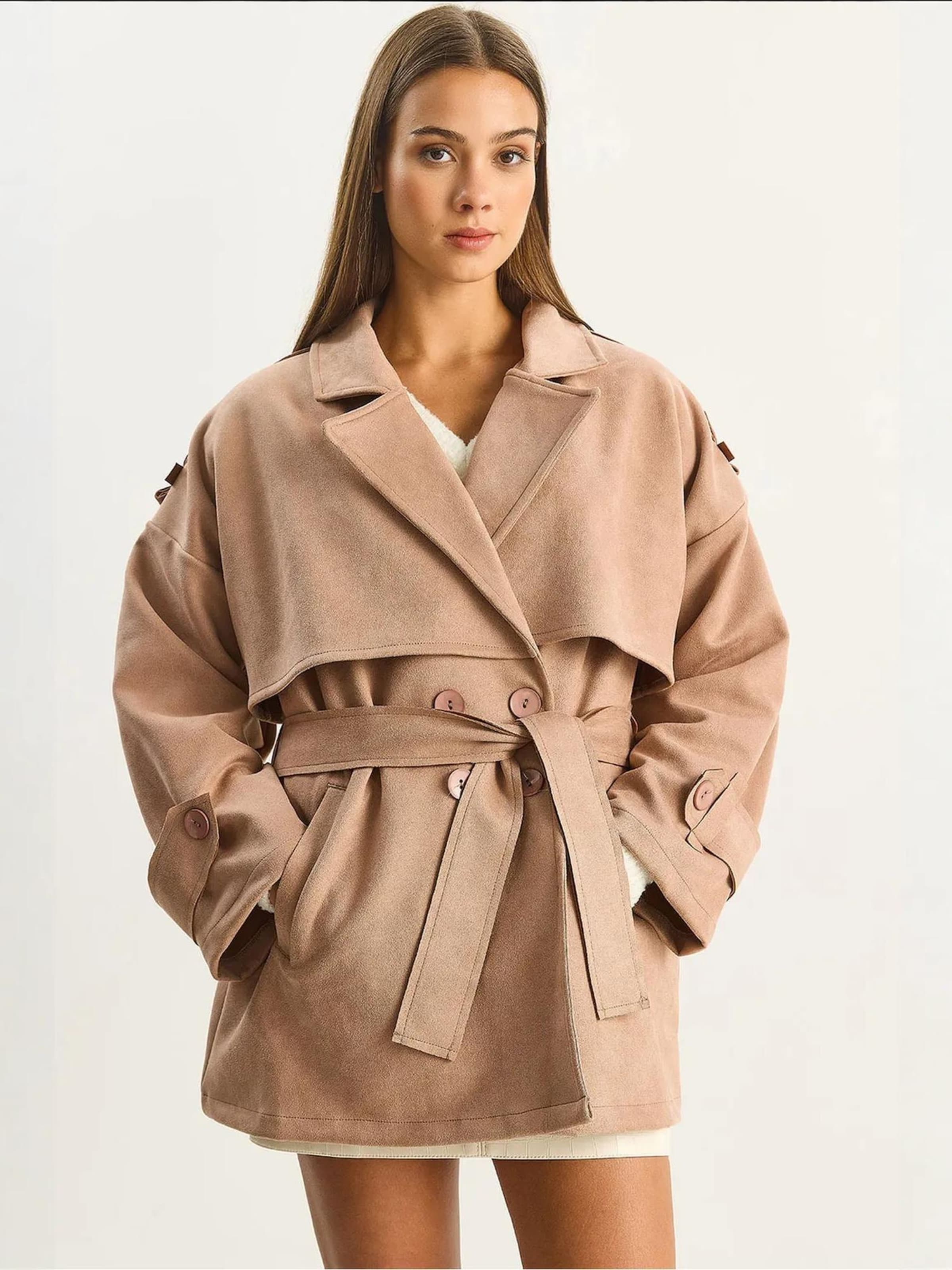 

Bianco Lucci Межсезонное пальто в бежевом цвете