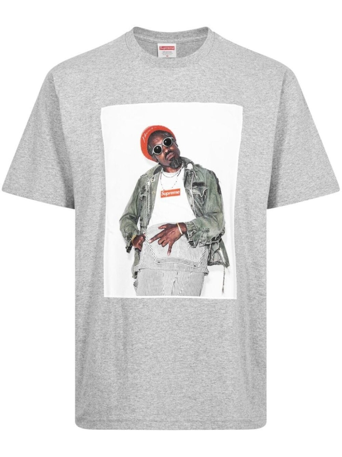 

Supreme футболка Andre 3000 с графичным принтом, серый